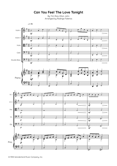Can You Feel The Love Tonight (arr. Rodrigo Faleiros)
