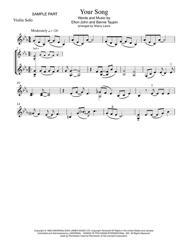 Your Song (arr. Sherry Lewis)