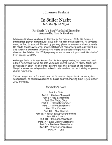 In Stiller Nacht (arr. Glen D.Lienhart)