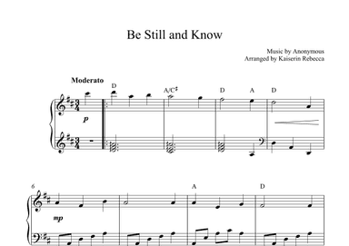 Be Still and Know (arr. Kaiserin Rebecca)