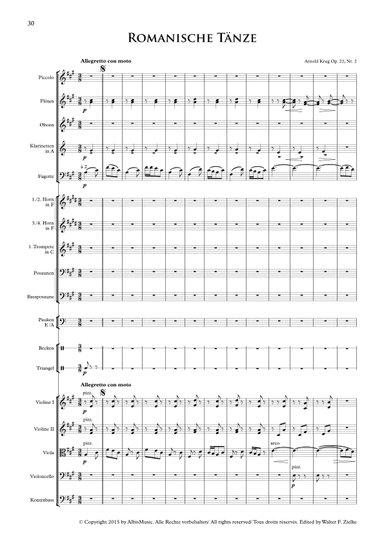 Romanischer Tanz No. 2, op.22 - Score Only