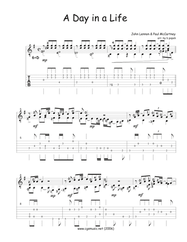 A Day In The Life (arr. b popek)