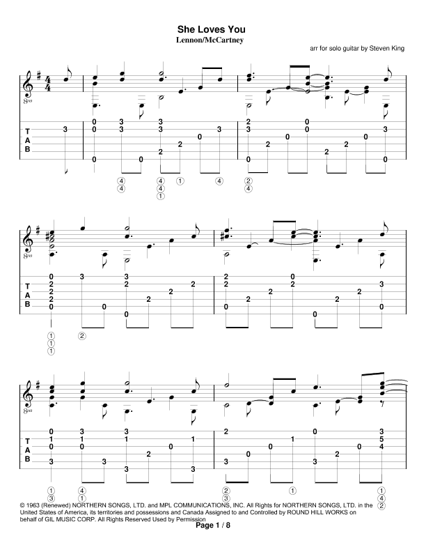 She Loves You (arr. Steven King)