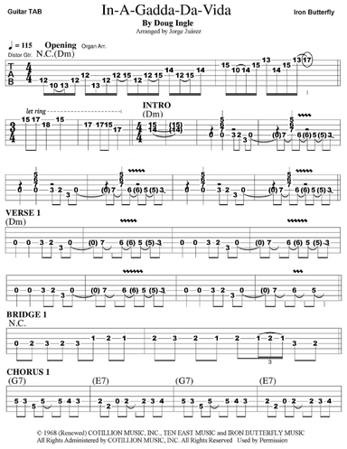 In-a-gadda-da-vida (arr. Jorge Juárez)