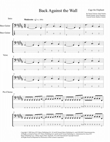 Back Against The Wall (arr. The Real Boss Hos Publishing)