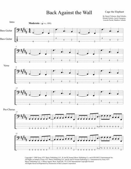 Back Against The Wall (arr. The Real Boss Hos Publishing)