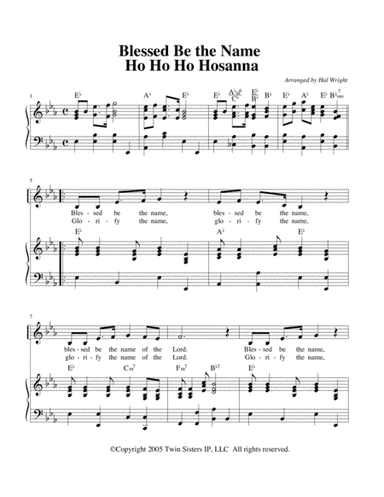 Blessed Be The Name / Ho Ho Ho Hosanna (arr. Hal Wright)