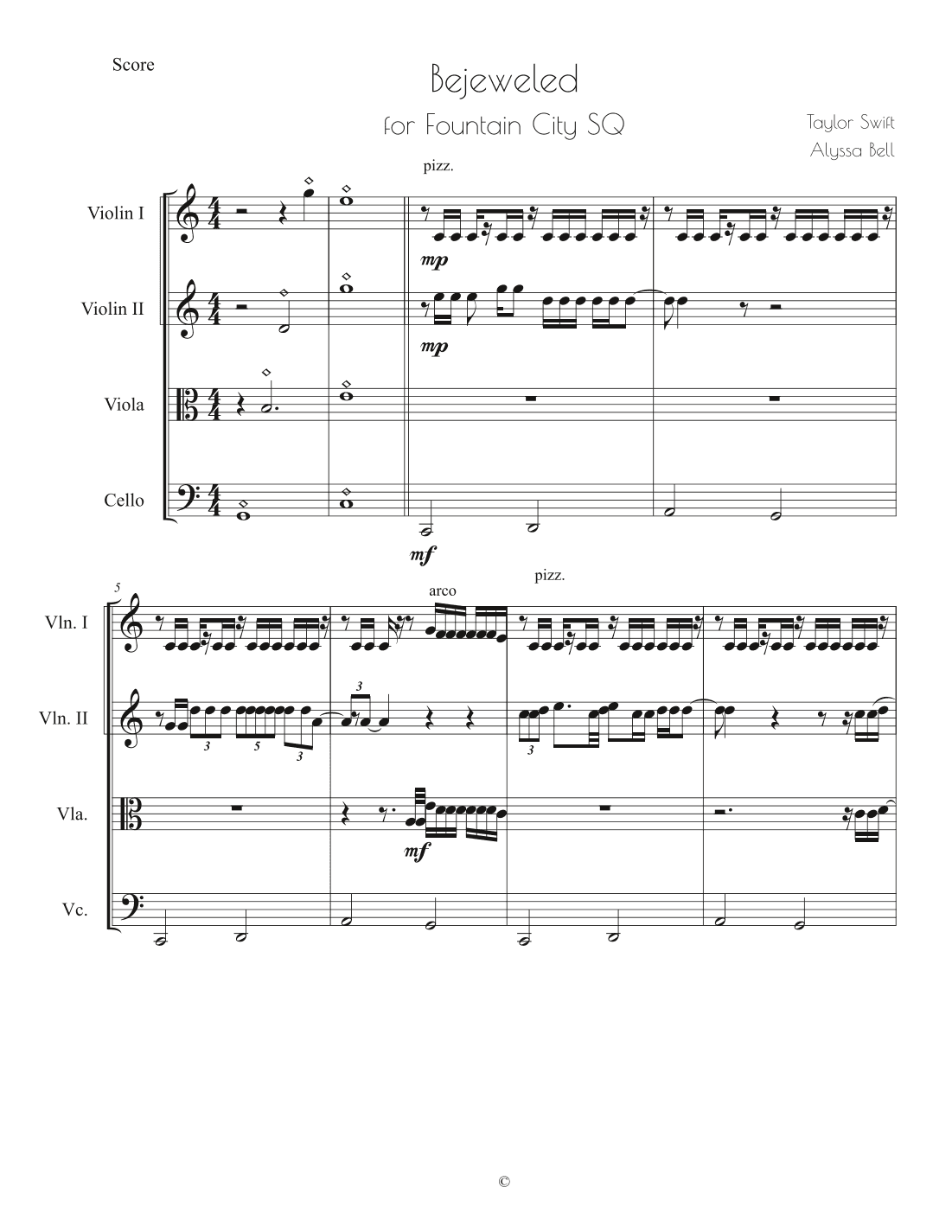 Bejeweled (arr. Alyssa Bell)