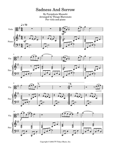 Sadness And Sorrow (arr. Thiago Marconato)