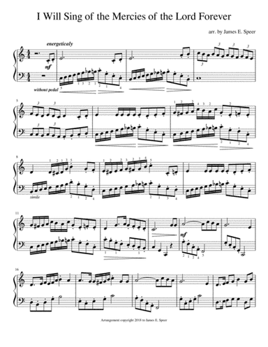 I Will Sing of the Mercies of the Lord (arr. James E. Speer)
