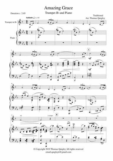 Amazing Grace (arr. Thomas Quigley)