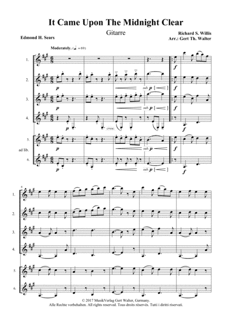 It Came Upon The Midnight Clear (arr. Gert Th. Walter)