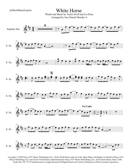 White Horse (arr. Jose Daniel Morales A.)
