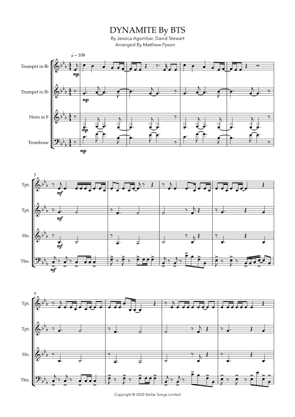 Dynamite (arr. Matthew pyeon)