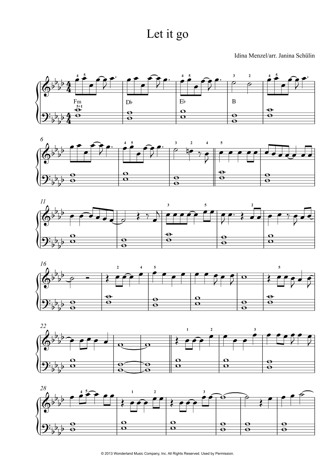 Let It Go (arr. Janina Schülin)