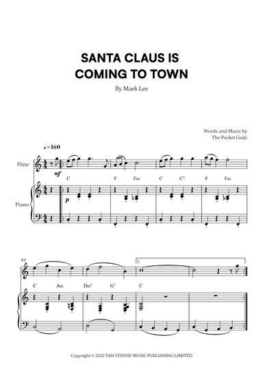 Santa Claus Is Coming To Town (arr. Cadenza Editions)