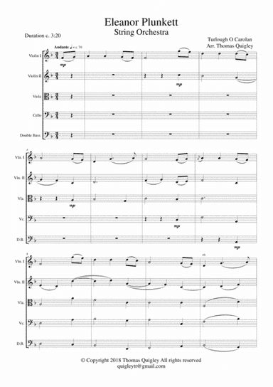 Eleanor Plunkett (arr. Thomas Quigley)