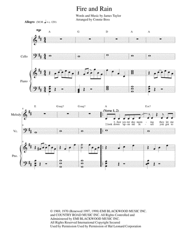 Fire And Rain (arr. Connie Boss)