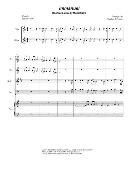 Immanuel (arr. Stephen DeCesare)