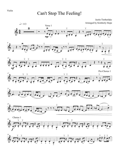 Can't Stop The Feeling! (arr. Kimberly Hope)