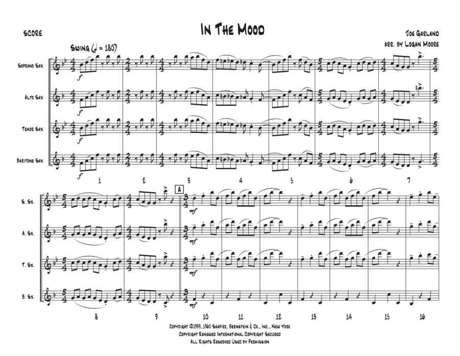 In The Mood (arr. Logan Moore)