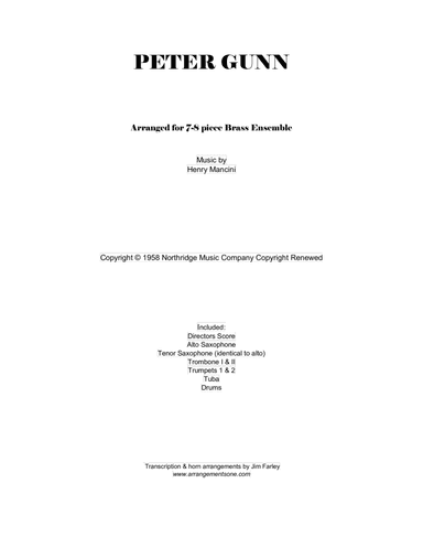 Peter Gunn (arr. Jim Farley www.arrangementsone.com)