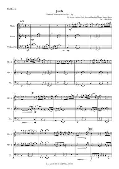 Jireh (arr. Fabio Britto)