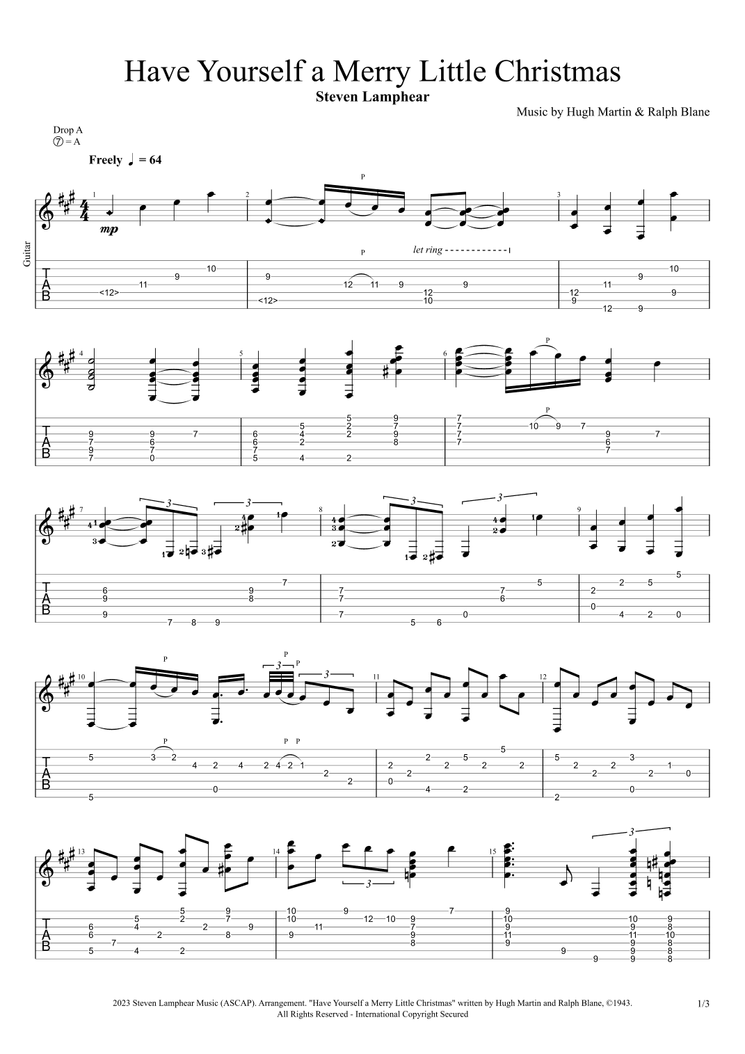 Have Yourself A Merry Little Christmas (arr. Steven Lamphear)
