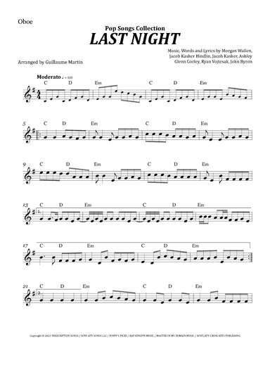 Last Night (arr. Guillaume Martin)