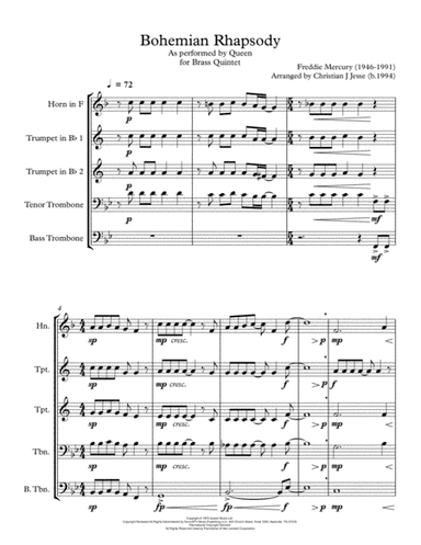 Bohemian Rhapsody (arr. Christian James Jesse)
