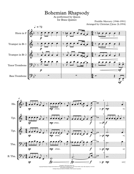 Bohemian Rhapsody (arr. Christian James Jesse)