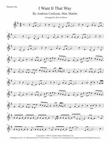 I Want It That Way (arr. Kevin Busse)