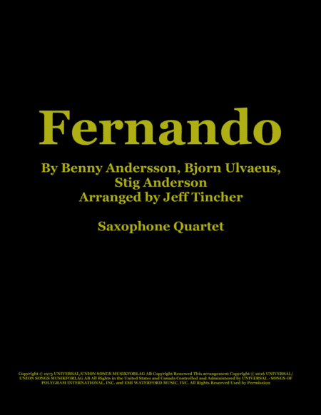 Fernando (arr. Jeff Tincher)