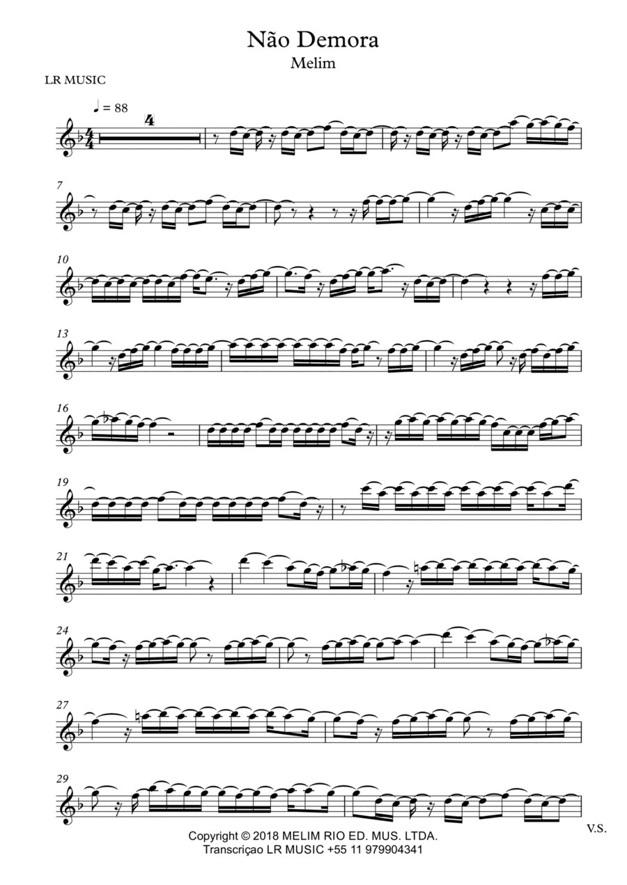 Nao Demora (arr. Lucas Rocha)
