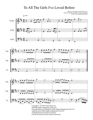 To All The Girls I've Loved Before (arr. Tracy Kathleen Woodard)