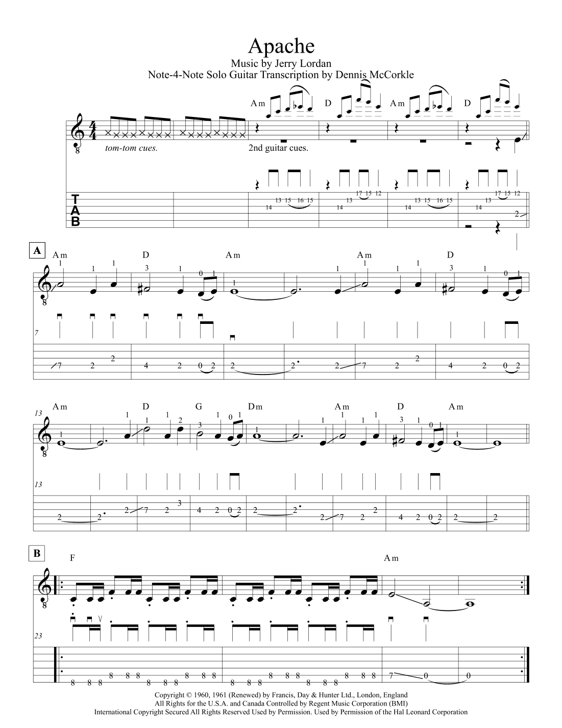 Apache (arr. Dennis McCorkle)