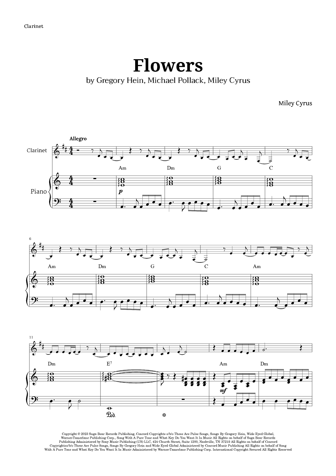 Flowers (arr. Langanho)