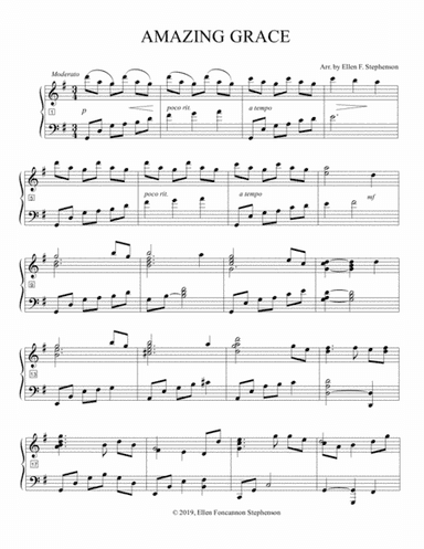 Amazing Grace (piano) (arr. Ellen Foncannon Stephenson)