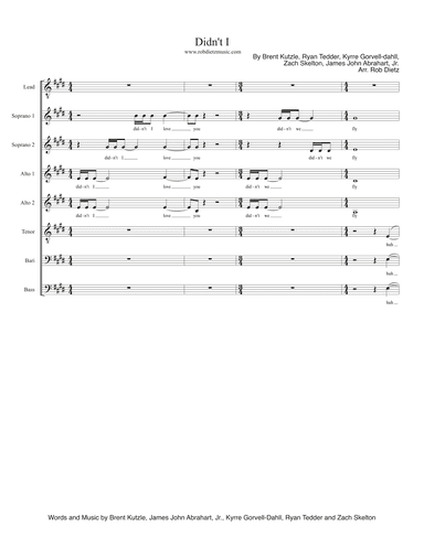 Didn't I (arr. Rob Dietz.)
