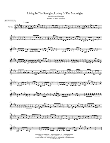 Living In The Sunlight, Loving In The Moonlight (arr. Jazeps Jermolovs)