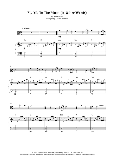 Fly Me To The Moon (in Other Words) (arr. Kaiserin Rebecca)