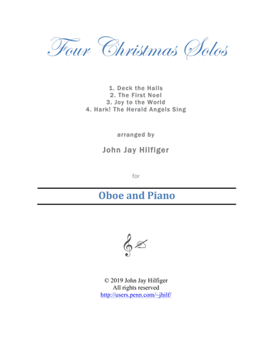 Four Christmas Solos for Oboe (arr. John Jay Hilfiger)