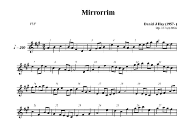Mirrorrim (Opus 337) (Treble)