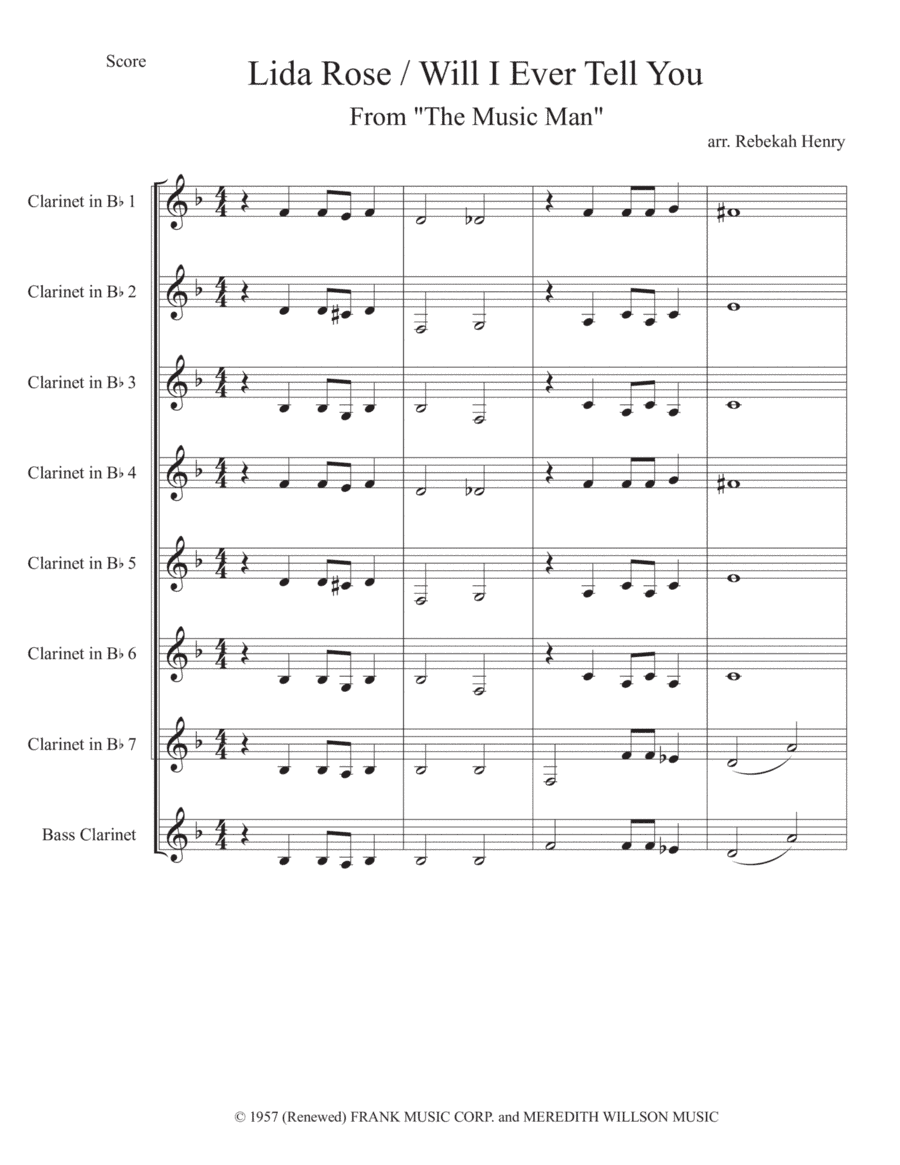 Lida Rose (arr. Rebekah Henry)