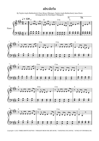 Abcdefu (arr. Henrique F Mangoni)