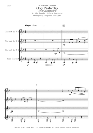 Only Yesterday (arr. Tsuyoshi Yoroiguma)