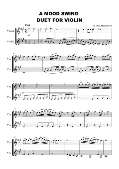 A MOOD SWING DUET FOR VIOLIN