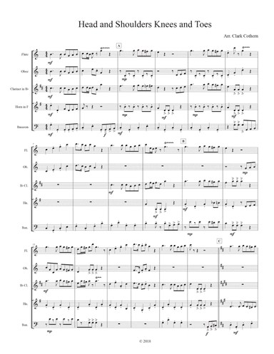 Head and Shoulders Knees and Toes (arr. Clark Cothern)