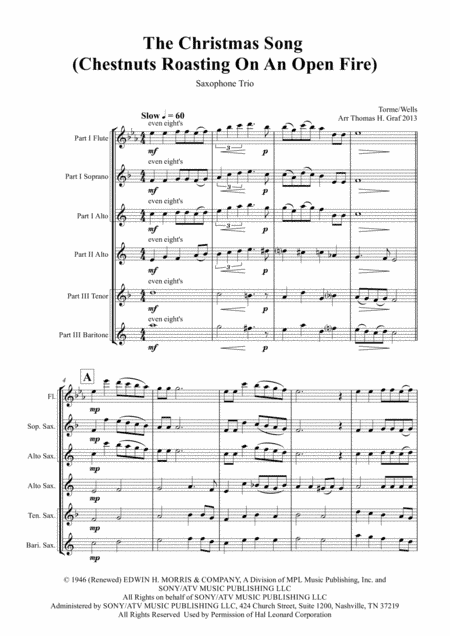 The Christmas Song (Chestnuts Roasting On An Open Fire) (arr. Thomas H. Graf)