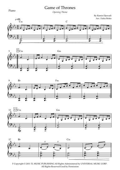 Game Of Thrones (arr. Fabio Britto)